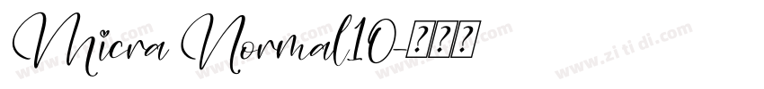 Micra Normal10字体转换